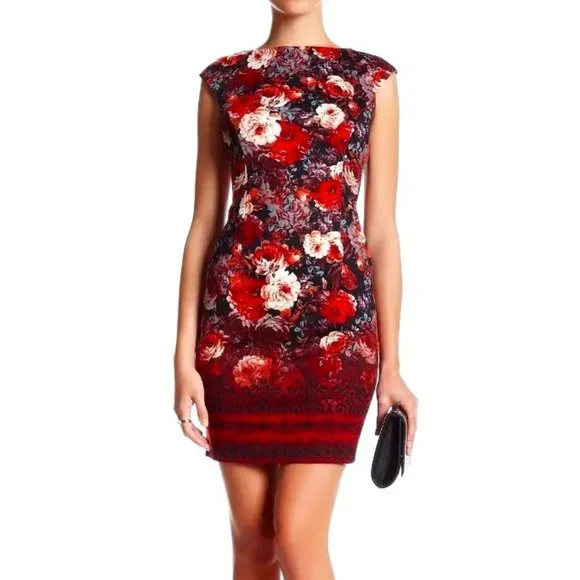 open lace back dress Parina Red Strappy Volume-Hem Midi Dress – Club L London